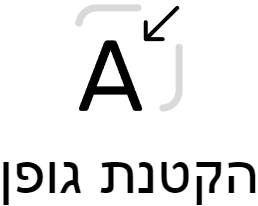 הקטנת גופן האתר הקטנת גופן האתר